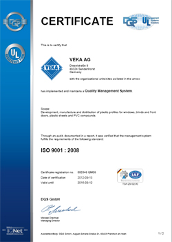 Сертификат качества DIN EN ISO 9001